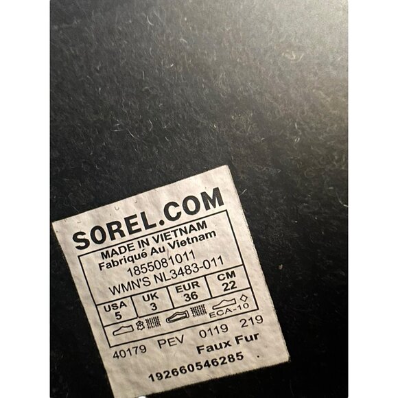 SOREL Winter Carnival Snow Boots Womens Sz 5 Black Stone New $180 - Picture 4 of 6